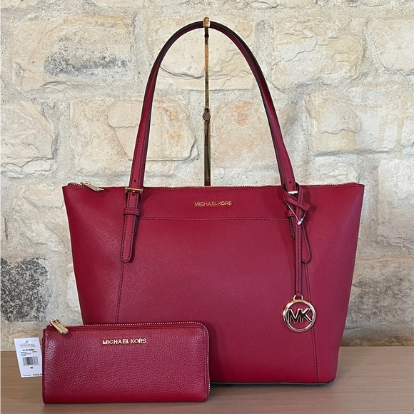 Michael Kors Ciara leather tote handbag&wallet&wallet NWT Authentic - Picture 4 of 16